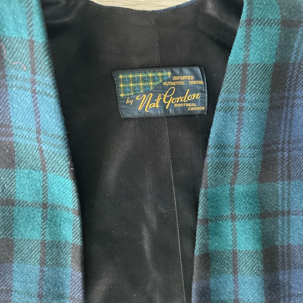 Authentic Nat Gordon Tartan 4-Pc Set Wool Plaid Jacket Shawl Kilt Skirt Vintage - Picture 16 of 16